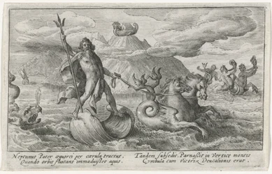 Neptunus rauhoittaa aallot Ovid