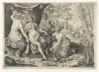 Nymfit täyttävät runsaudensarven Metamorphoses of Ovid (sarjan nimi)