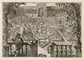 Spring Garden, kirjasta "Hortus Floridus", julkaistu 1614-1515 (katso myös 170862)