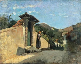 Maisematutkimus, n. 1861, Cristiano Banti (1824-1904), öljy kankaalle aluksella
