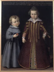Muotokuva Francis ja Catherine de Medicisistä (Francesco et Caterina de Medici), Ferdinandin lapsista (öljy kankaalle)