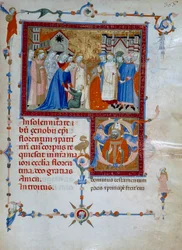 San Zanobi herättää pojan kuolleista (Codice Edili 107, n. 367) roomalaista messaalia varten