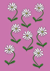 Daisies Repeat vaaleanpunainen tausta (digitaalinen)