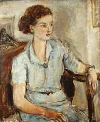 Istuvan tytön muotokuva, n.1925 (öljy kankaalle)