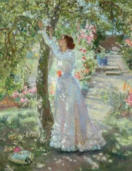 Puutarha, noin 1899 (öljy kankaalle)