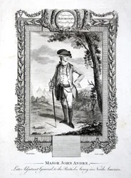 Majuri John Andre, Britannian armeijan edesmennyt kenraaliadjutantti Pohjois-Amerikassa, kaiverrus Thomas Cook (1744-1818) n. 1785 (kaiverrus)