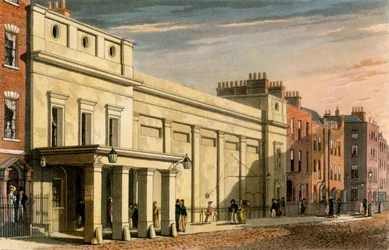 Regency-teatteri, Lontoo, 1826 (käsin värjätty akvatintta).