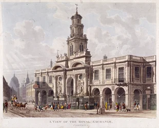 Royal Exchange 2. ulkopuoli, Lontoo, 1816
