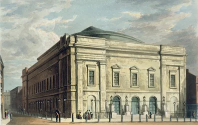Theatre Royal, Drury Lane, Lontoo, suunnitellut Benjamin Wyatt vuonna 1812, 1826