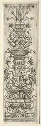 Ornamenttifilee kynttilänjalka-ornamentilla.