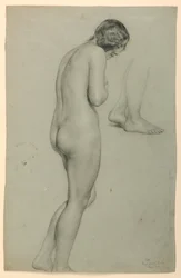 Piirros, Naisalaston kuva, 1858