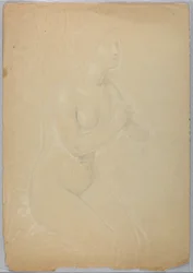 Piirros, luonnos "A Magdalen", F, 1852.