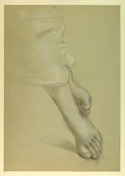 Piirros, luonnos "Oikeus ja Pe", 1878