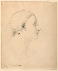 Piirros, tutkimus "Pyhää oppituntia" varten, 1843