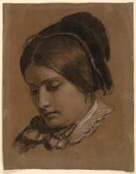 Piirros, Taiteilijan vaimo Sophie, 1853