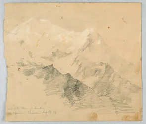 Luonnos Mt. Blancista auringonnousussa