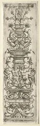 Ornamenttifilee kynttilänjalka-ornamentilla