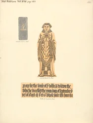 John Stocktonin messinkilevymonumentti, West Wickhamin kirkko