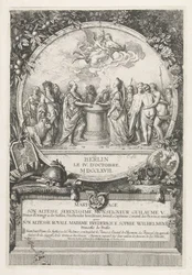 Allegoria William V:n ja Preussin Wilhelminan avioliitosta, 1767 Mariage de Son Altesse Serenissime Monseigneur Guilaume V. Prince d