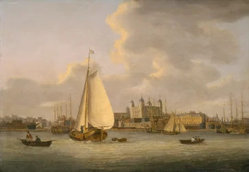 "The Tower of London from the River", c1770-c1818