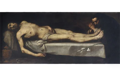 Kuollut Kristus ja pyhä Dominicus de Guzmán, 1623