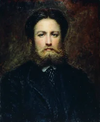 Nuoren miehen muotokuva, Daniele Ranzoni (1843-1889), öljy kankaalle.
