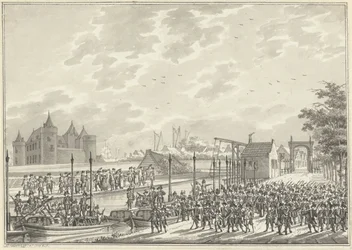 Amsterdamin aseistautuneiden kansalaisten saapuminen Muideniin, 1787