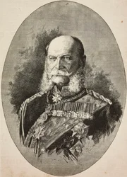 Saksan keisari William I (1797-1888) vuonna 1887, kaiverrus Dante Paoloccin piirroksesta, L