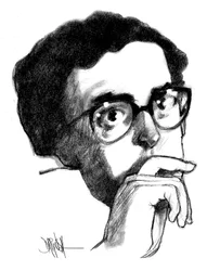 Adriano Romualdi (digitaalinen värikynäpiirustus)