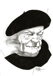 Giuseppe Ungaretti, 2024 (digitaalisesti parannettu lyijykynäpiirros).