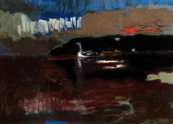 Black-throated Diver, n. 1986 (öljy kankaalle)