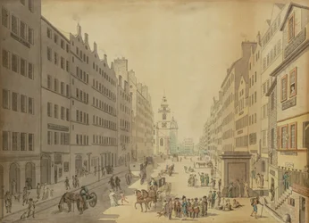 Näkymä Edinburghin High Streetille idästä, 1793