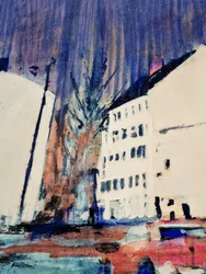 Kaupunkikadun abstrakti kuva