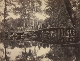 Military Bridge, Across the Chickahominy, Virginia, 1862.