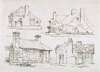Levy 3 julkaisusta Progressive Lessons on Landscape for Young Beginners, 1816 (pehmeän maan etsaus)