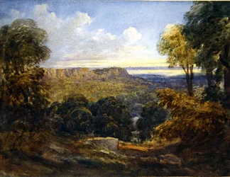 Näkymä Bristolin kanavalle, n. 1828 (akvarelli paperille)