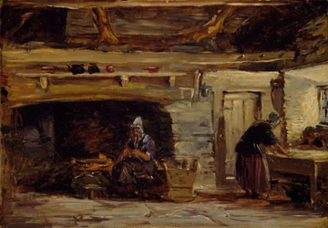 Cottage Interior, Trossavon lähellä Bettws-y-Coedia, 1844-1847.