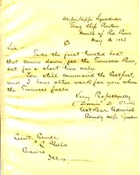 Kirje David D.Porterilta, Yhdysvaltain Bentonilta, Red Riverin suulta, Seth Ledyard Phelpsille, Kairo, Illinois, 12. toukokuuta 1863