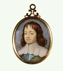Kaarle II poikana (akvarelli vellum)