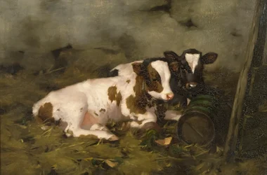 Vasikat, n. 1900 (öljy kankaalle)