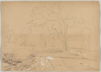 Maisema, jossa mies kalastaa, Conway, New Hampshire