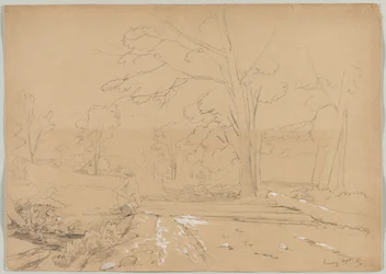 Maisema Man Fishingin kanssa, Conway, New Hampshire, 1851.