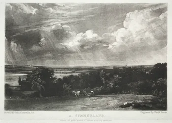 Erilaisia maisema-aiheita, tyypillisiä englantilaisille maisemille... Summerland, 1831.