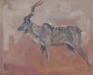 Kudu Bull, 2018 (öljy paneelille)