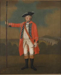 Muotokuva brittiläisestä jalkaväkiupseerista, n. 1740-1750