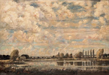 A River Scene (öljy kankaalle)