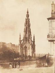 Edinburgh. Scott-monumentti, 1843-47. Tekijät: David Octavius Hill, Robert Adamson, Hill & Adamson.