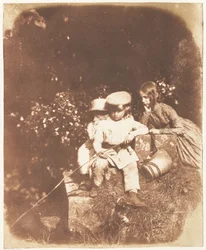 Finlay-lapset, 1843-47. Tekijät: David Octavius Hill, Robert Adamson, Hill & Adamson.