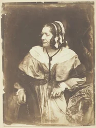 Rouva Anna Brownell Jameson, 1844. Tekijät: David Octavius Hill, Robert Adamson, Hill & Adamson.
