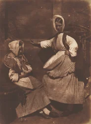 Newhaven Fishwives, n. 1845. Tekijät: David Octavius Hill, Robert Adamson, Hill & Adamson.